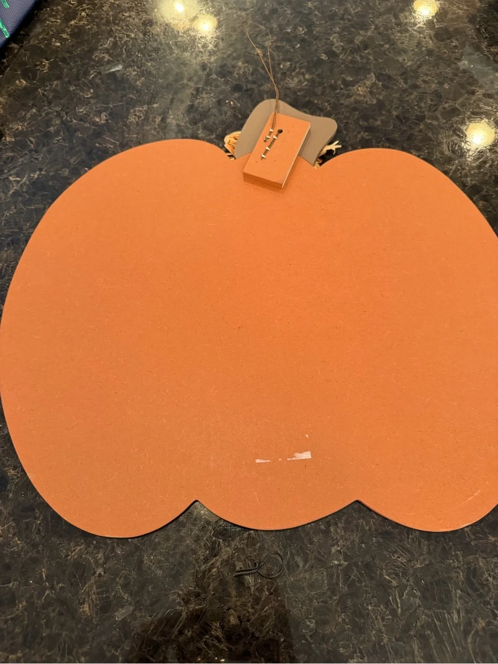 Thankful & Blessed Pumpkin Wall Sign - Orange, table cloth, falls leaves 🍁
